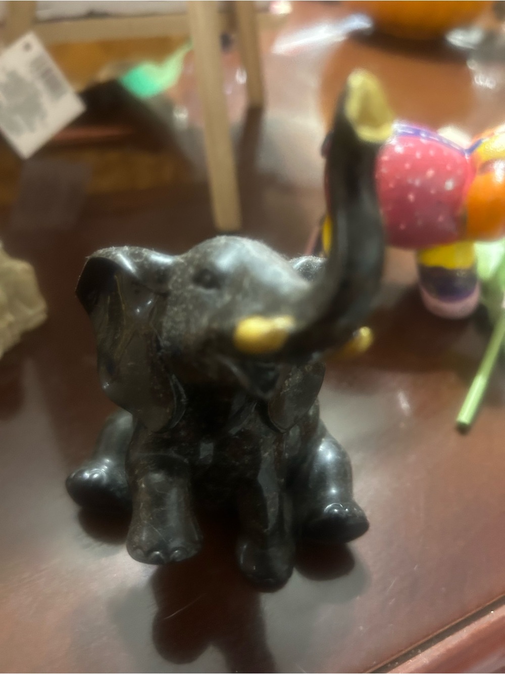 Black Elephant Figurine Home Accent by
